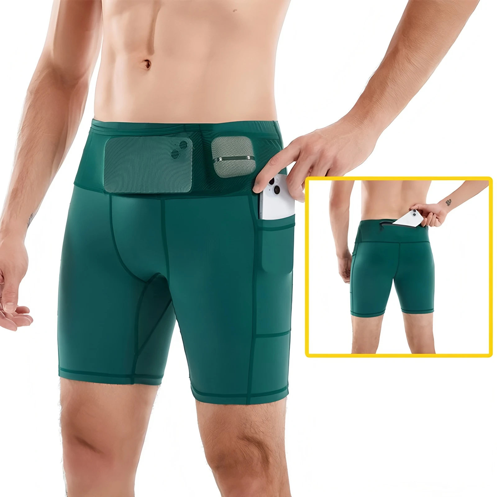 AliExpress Mul-Pockets Compression Shorts 3.0 Mens Marathon Running Shorts Quick Dry Exercise Training Jogging Cycling Fitness Tight Shorts