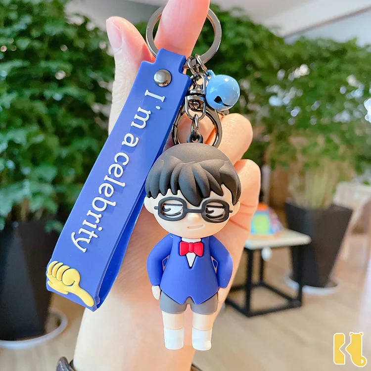 Detektiv Conan Anime Edogawa Konan Hattori Heiji Mode Cartoon Puppe Keychain Keyring Bag Anhänger Zubehör Geburtstag Geschenk