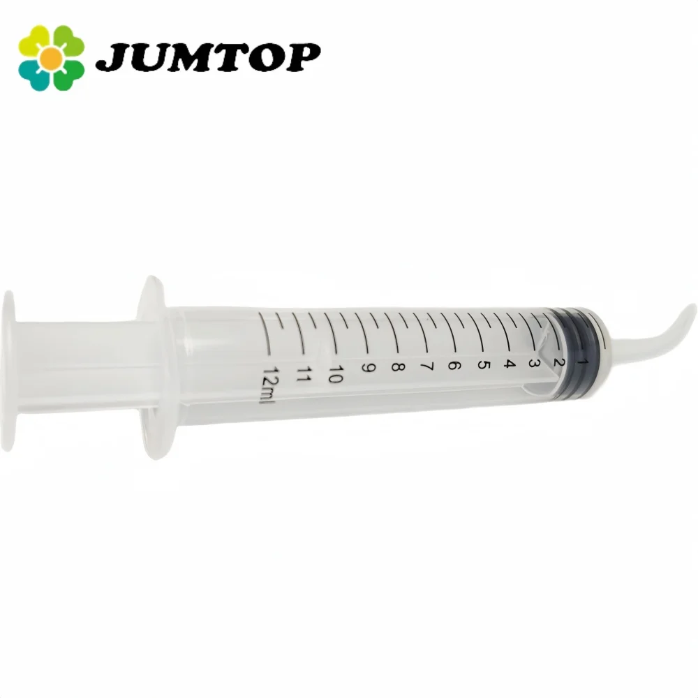 

JUMTOP 5PCS Dental Irrigation Syringe - Curved Tip for Teeth Flushing & Impressions