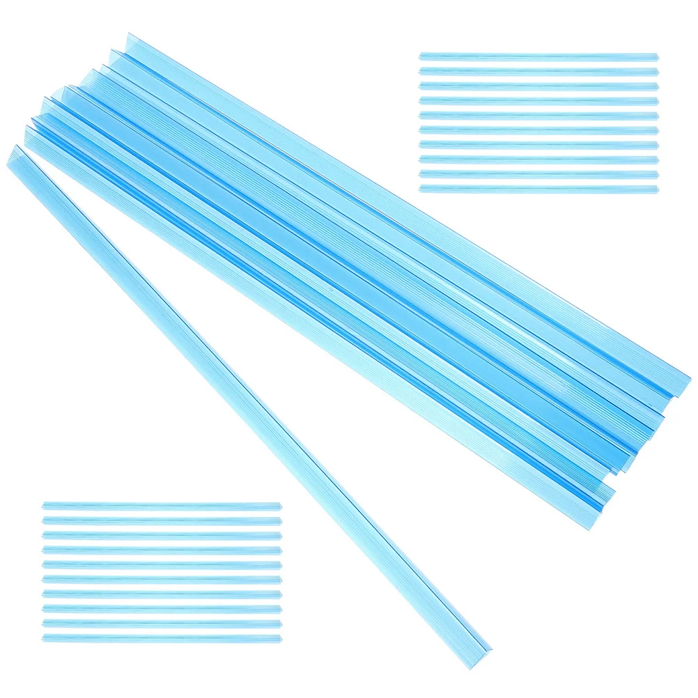 

30 Pcs Transparent Pull Rod Clip Binding Bars Book Spine Sliders Kits Sticker Storage Binder Clips