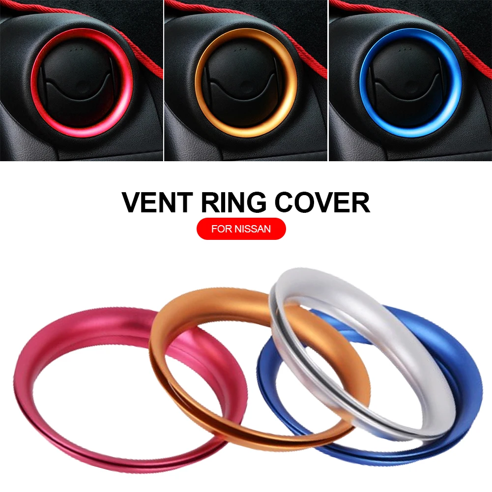 1 قطعة سيارة A/C تنفيس حلقة غطاء الكسوة ملصق سهلة التركيب اكسسوارات السيارات الداخلية لنيسان ميكرا مارس K13 2011-2017 #3
