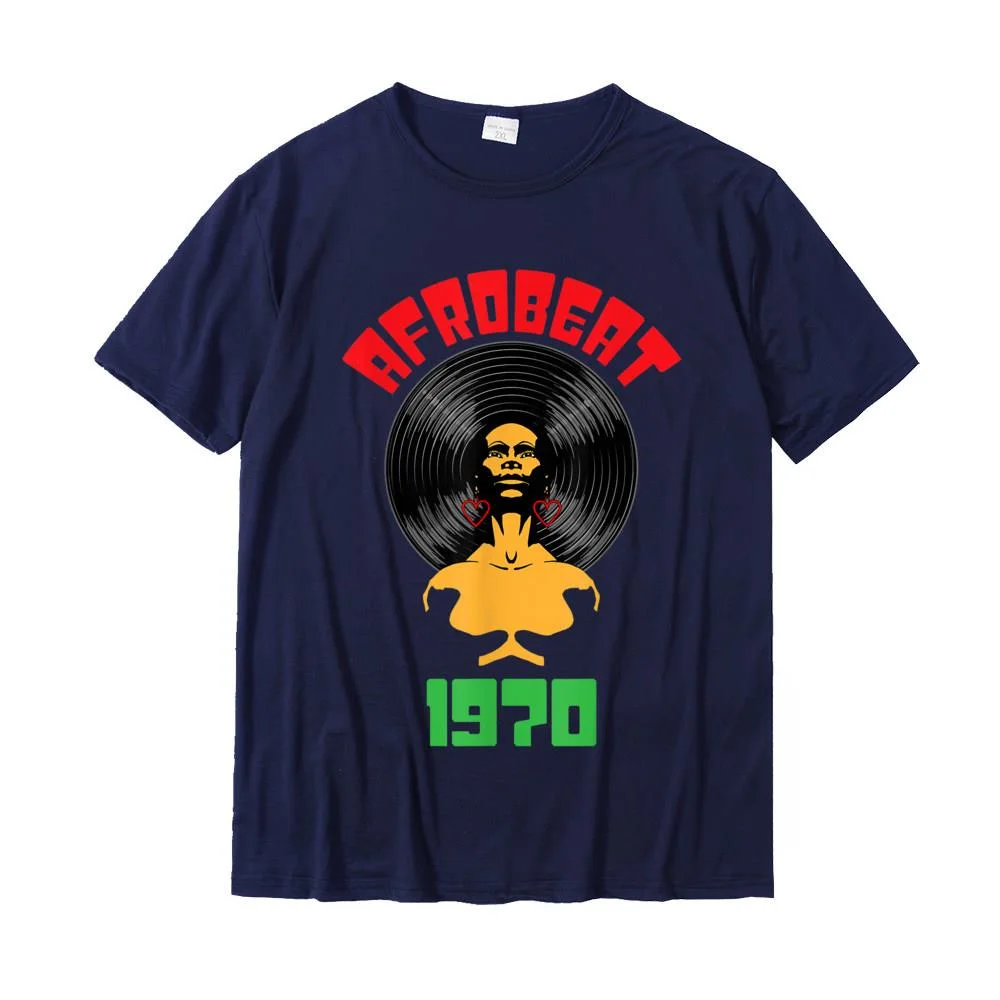 Afrobeat 1970 Vinyl Record Afro Hairstyle Woman Hot Sale Fashionable T Shirt Cotton T Shirt For Men Custom