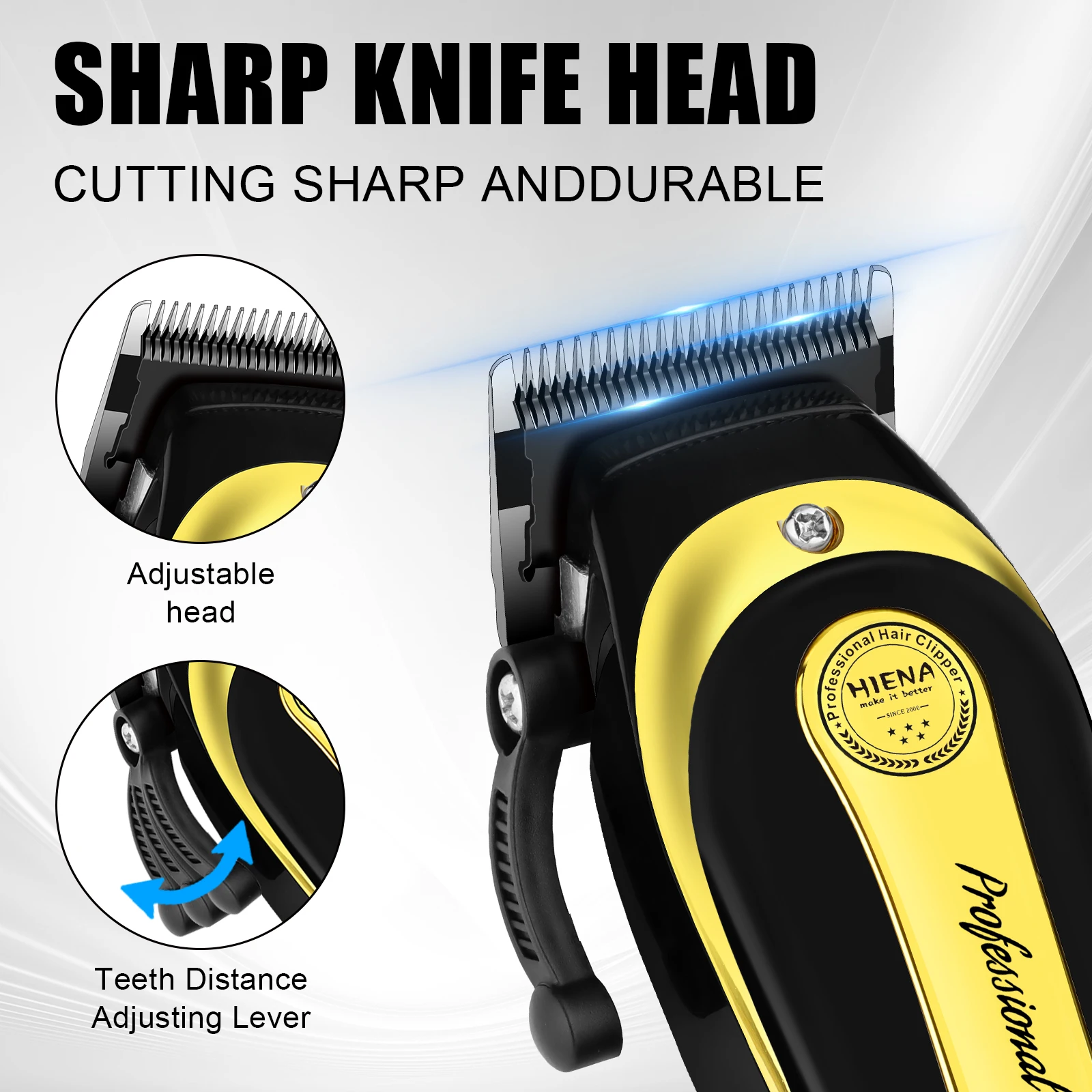 

Professional Barber Clippers Electric Men's Balding Trimmer Cordless Zero-Gap Precision Hair Clipper