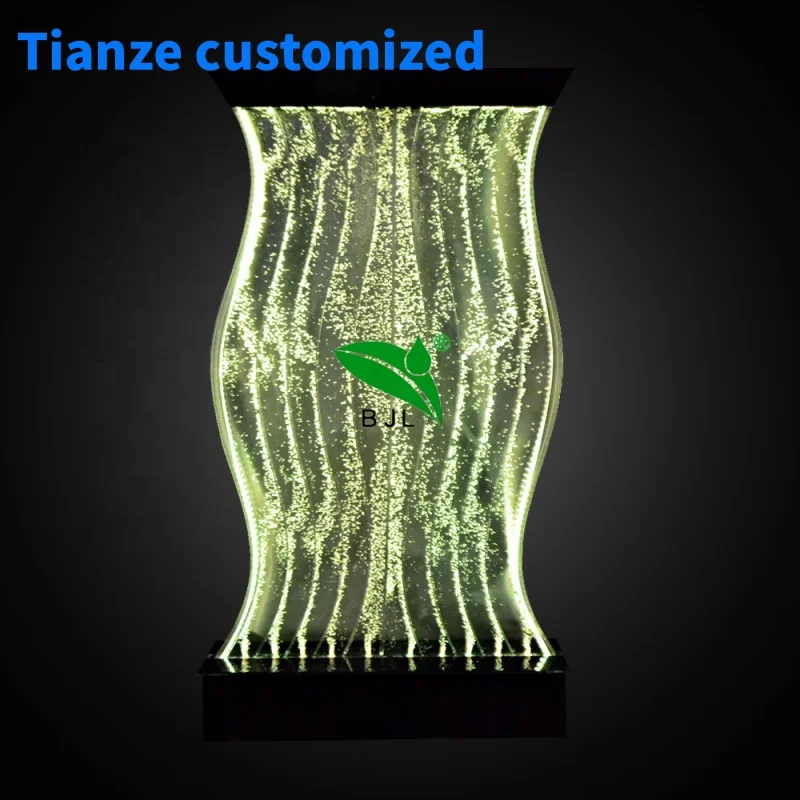 (Customized) home furniture decor customized LED waterfall bubble water wall