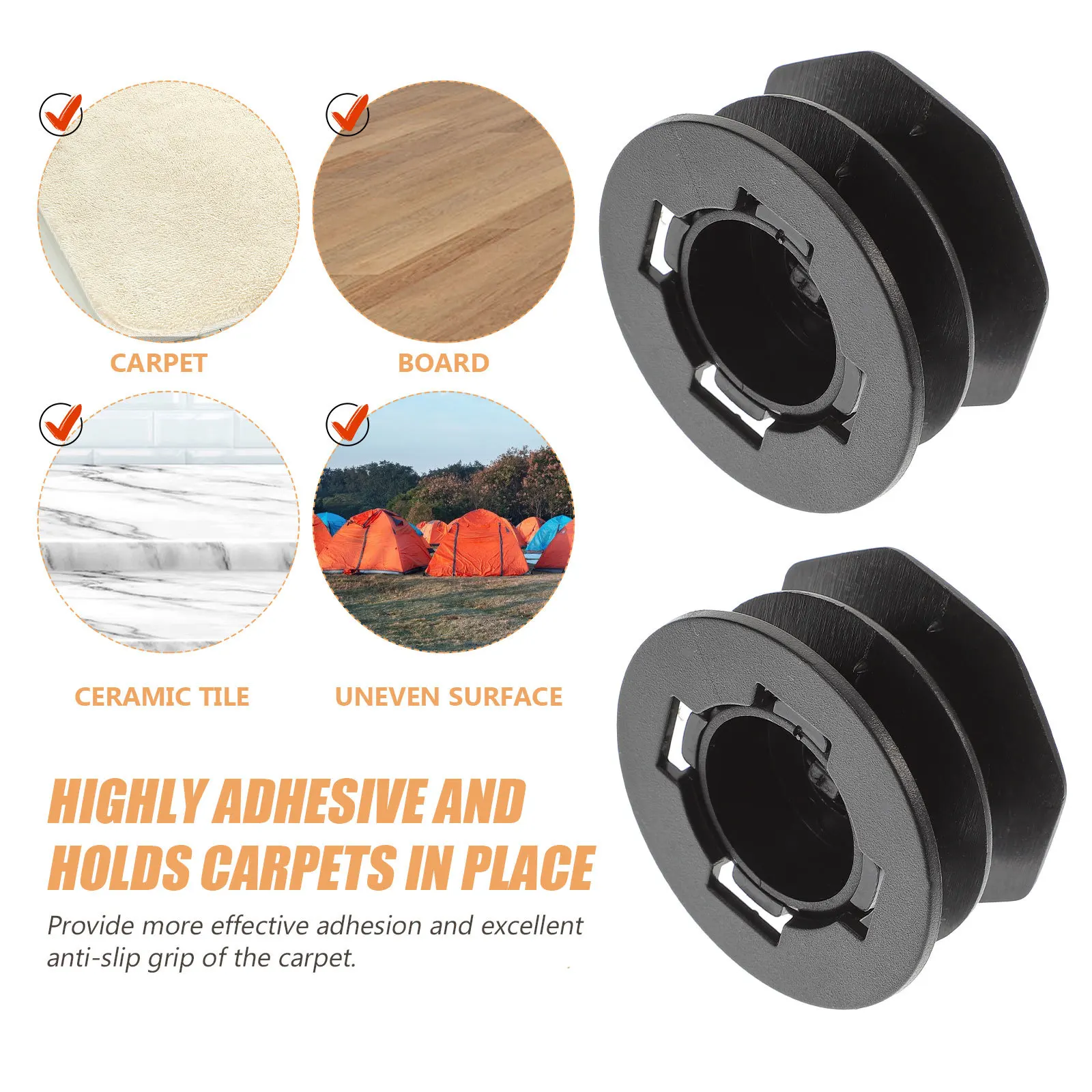 

24PCS Anti-slip Car Carpet Clips Black Round Holders Floor Mats Fixing Easy Installation Car Interior Accessories