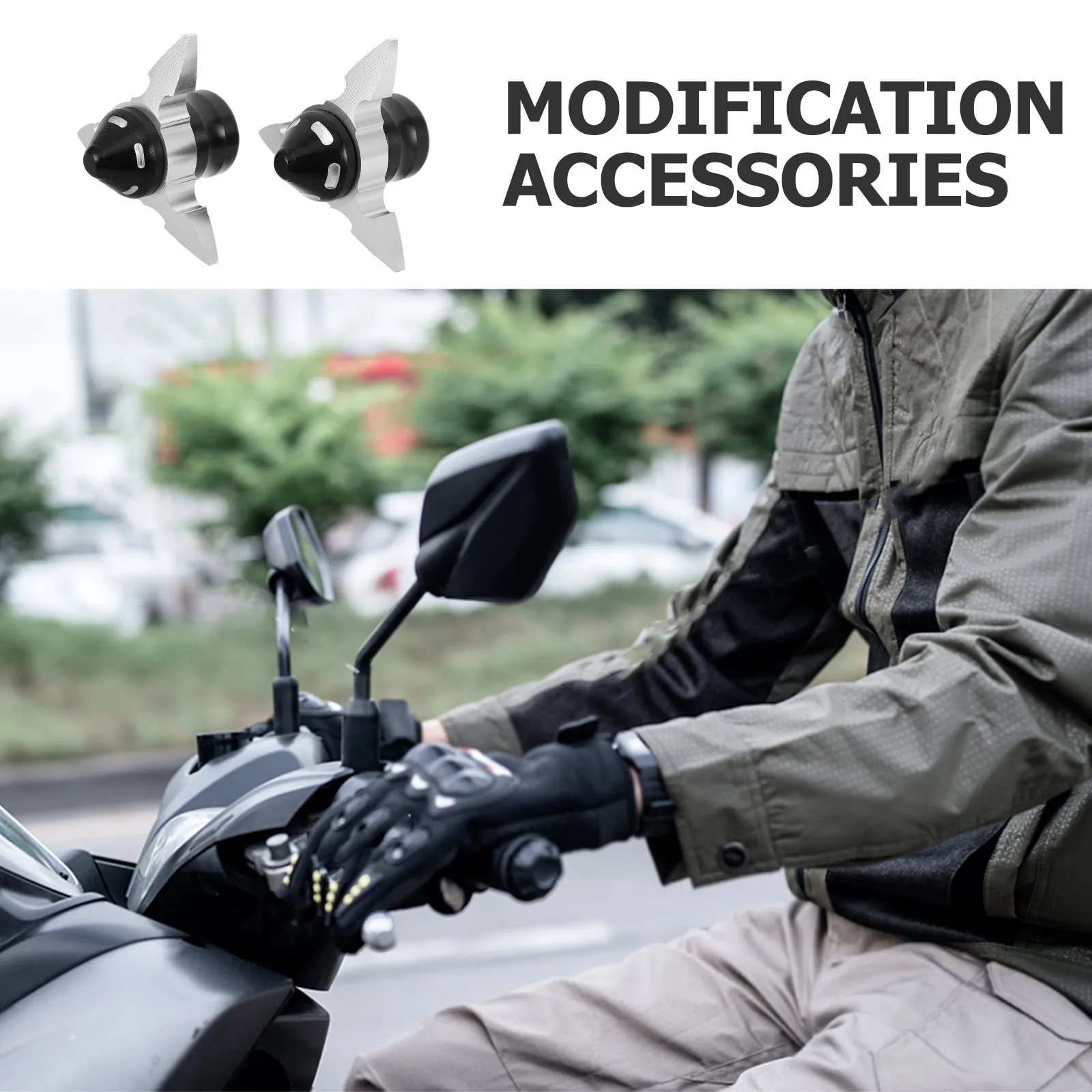 2Pcs Aluminum Motorcycle Fork Frame Sliders Lightweight Front Fork Cups with Precision Cut Design Crash Protection for Motorbike