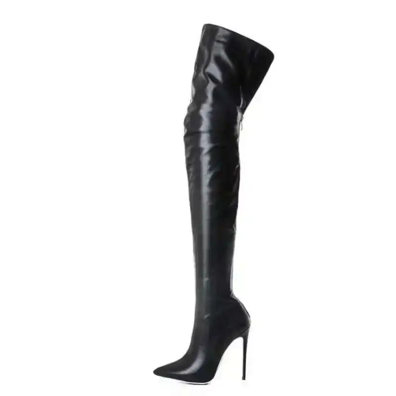 Big Size 40-46 Dameslaarzen Hoge hak 11 cm Overknee laarzen Rits aan de achterkant Mode Persoonlijkheid Laarzen 2026 - afbeelding 2