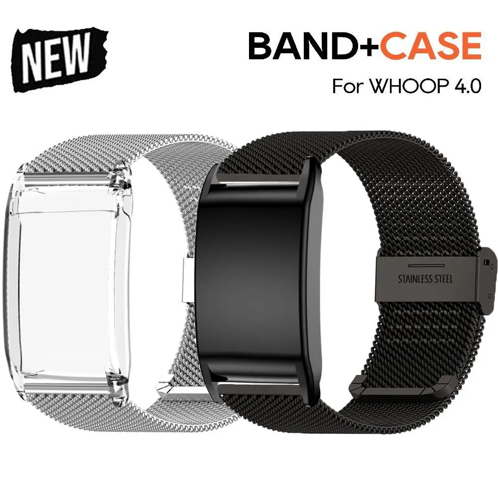 Металлический фитнес-браслет, регулируемый с чехлом для часов, сменный трекер, защитный ремешок, спортивный браслет для Whoop 4,0, для мужчин и женщин