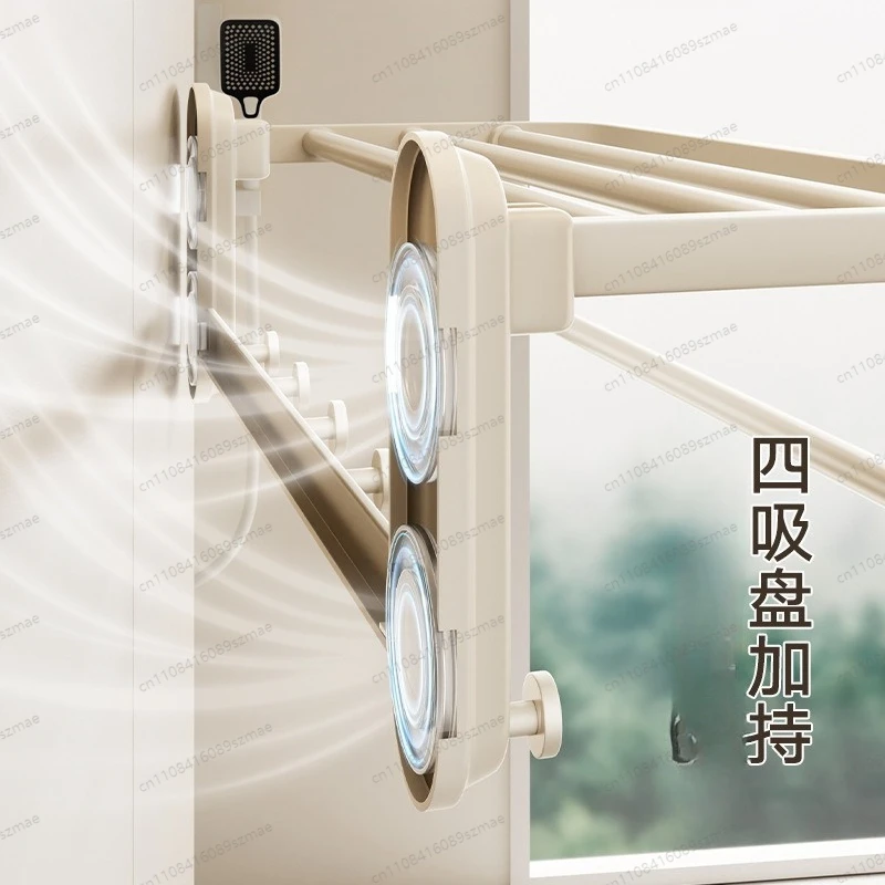 

50cm Drill-Free Suction Cup Bathroom Shelf, Integrated Towel and Bathrobe Storage Hanger Suitable for Elderly