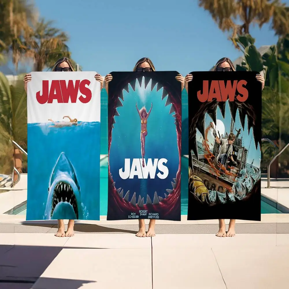 Thriller Movie Jaws Microfiber Beach Towel Absorbent Quick dry Soft Yoga Swimming Resort Mountain Climbing Towel