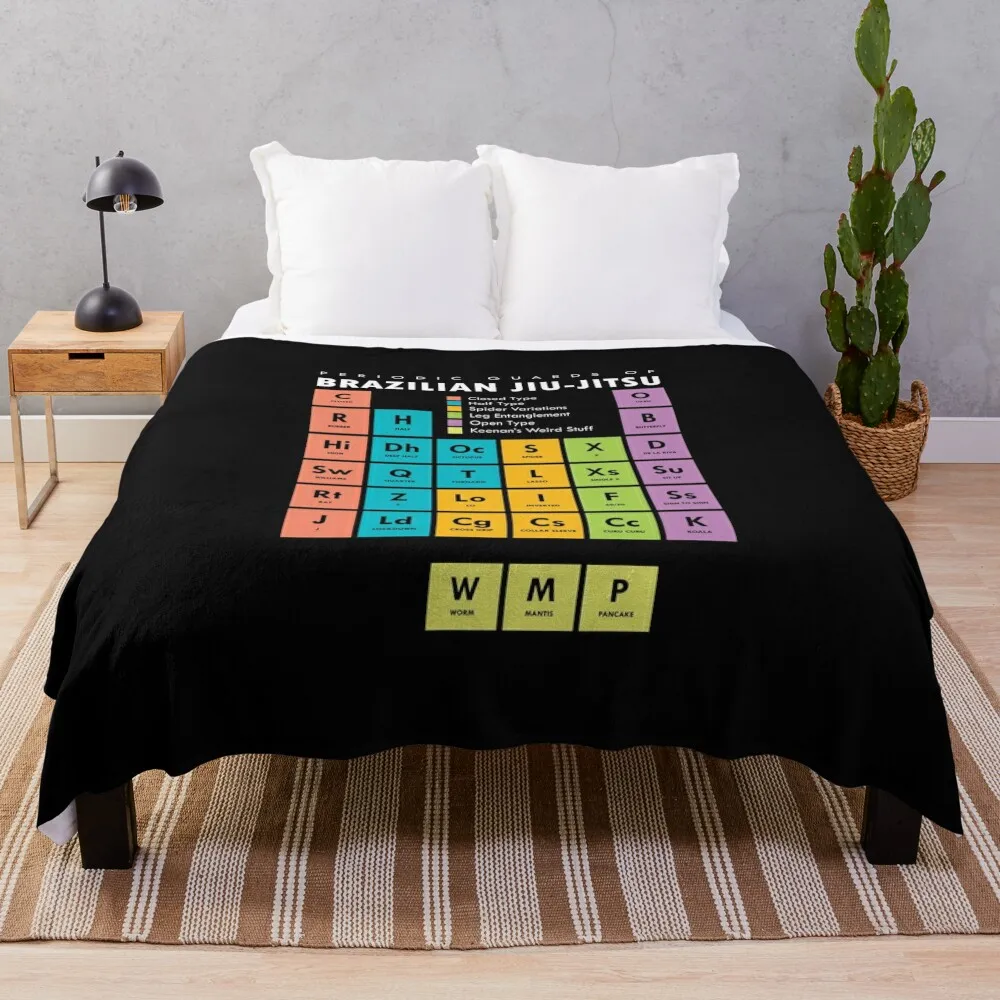 

BJJ Brazilian Jiu Jitsu Periodic Table of Guards Throw Blanket Bed linens Kid'S valentine gift ideas Blankets