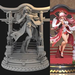 Game animation Genshin Impact Yae Miko chip Scene 1 / 24 GK 1 / 12 hand-made 3D printed resin model nude color