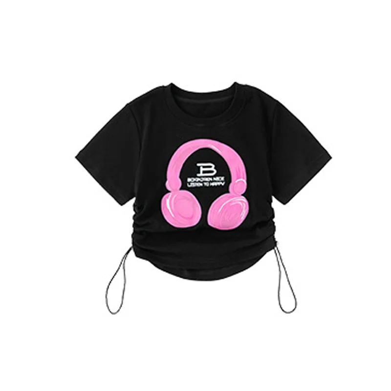Mädchen Hip Hop Kleidung Crop Top Gaze K-pop Plaid Röcke für Kinder Streetwear Kinder Jazz Street Dance Cheerleader kostüm Sets