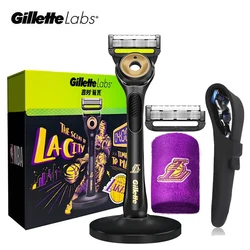 Gillette Labs Razor Aurora Series Flexdisc Manual Safety Shaver Shaving Machine 2pcs 5-Layer Blade Refills with Magnetic Stand