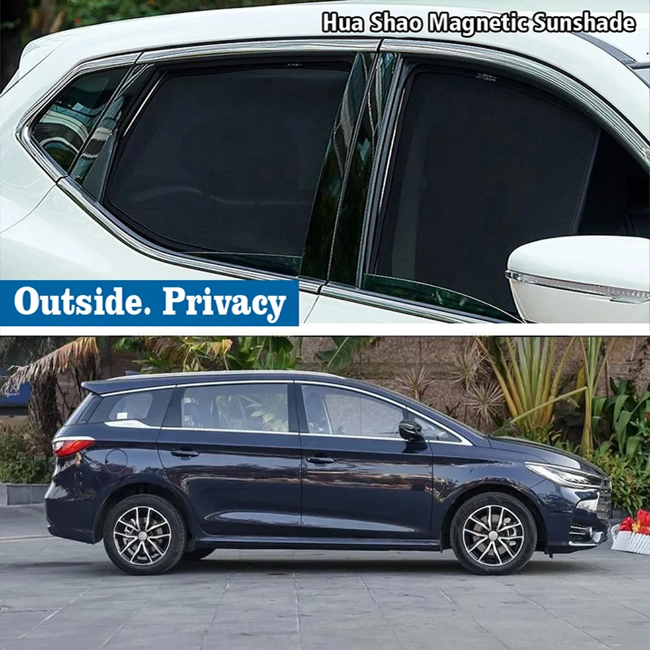 

For BYD E6 2020 2021 2022- 2023 2025 Magnetic Car Sunshade Shield Front Windshield Frame Curtain Sun Shades Accessories