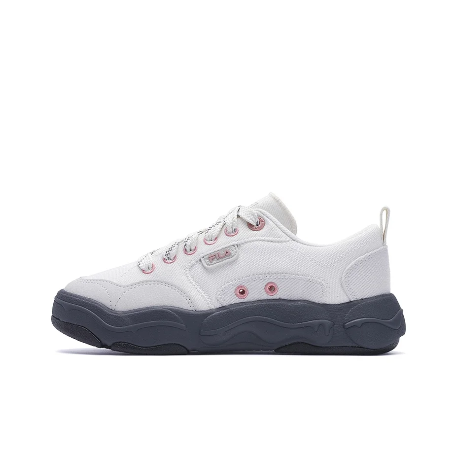 FILA BURGER Hamburger Shoes Low top Canvas Shoes Women's White Gray F12W532301FMV