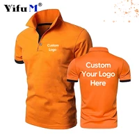 Company Personal Business Short Sleeve Polo Design Printing Logo Casual Men And Women Lapel Cotton Slim Fit Shirt Custom T Shirt 4