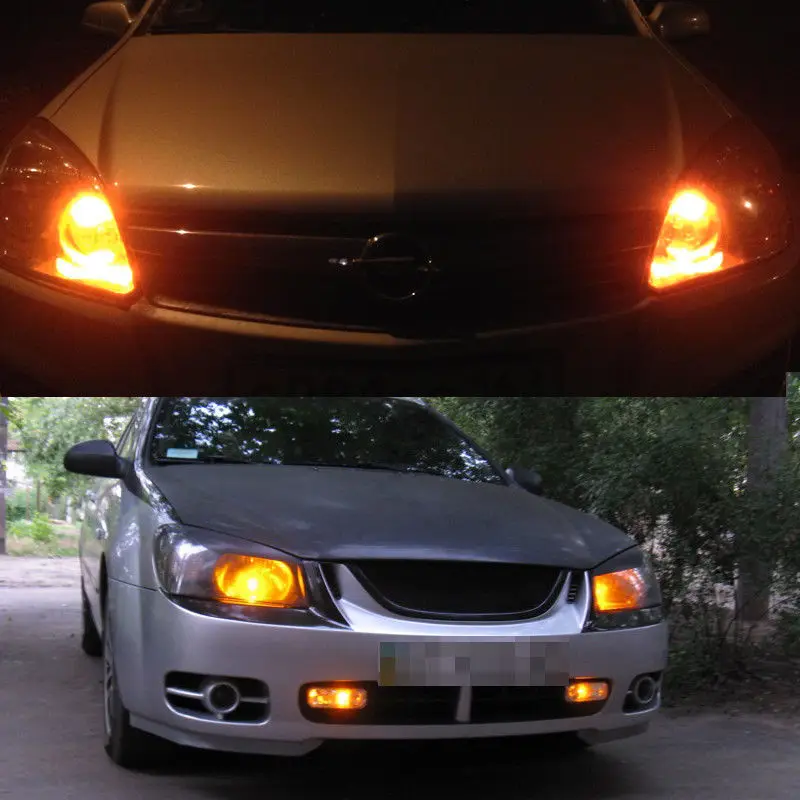 2Pcs \\Car \\12V \\LED \\Signal \\Light \\Orange Amber Light Position Parking City Lights 168 194 2825 19SMD LED Bulb