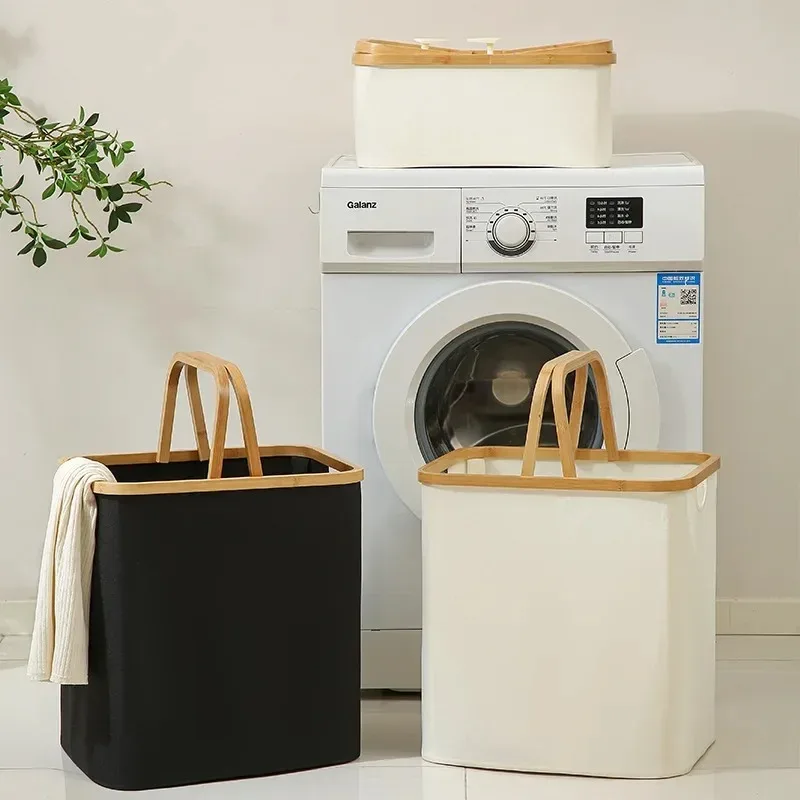 Baskets For Organizing Clothes Hampers For Laundry With Wood Handle Storage Baskets  Shelves Large Basket Clothing Washing