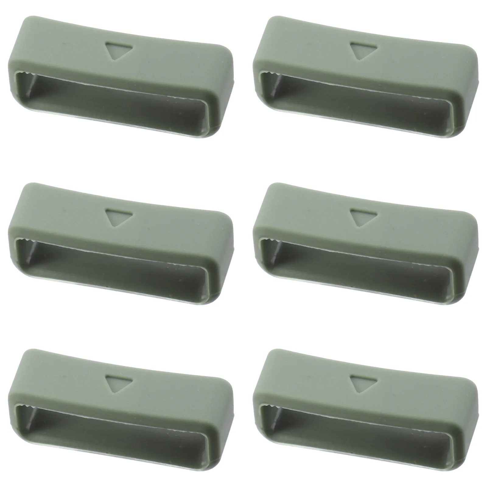 6Pcs Watch Strap Fastener Silicone Keeper Rings Durable Secure Lock for Wristband Loop Silicone Retainer Watch Band Fastener