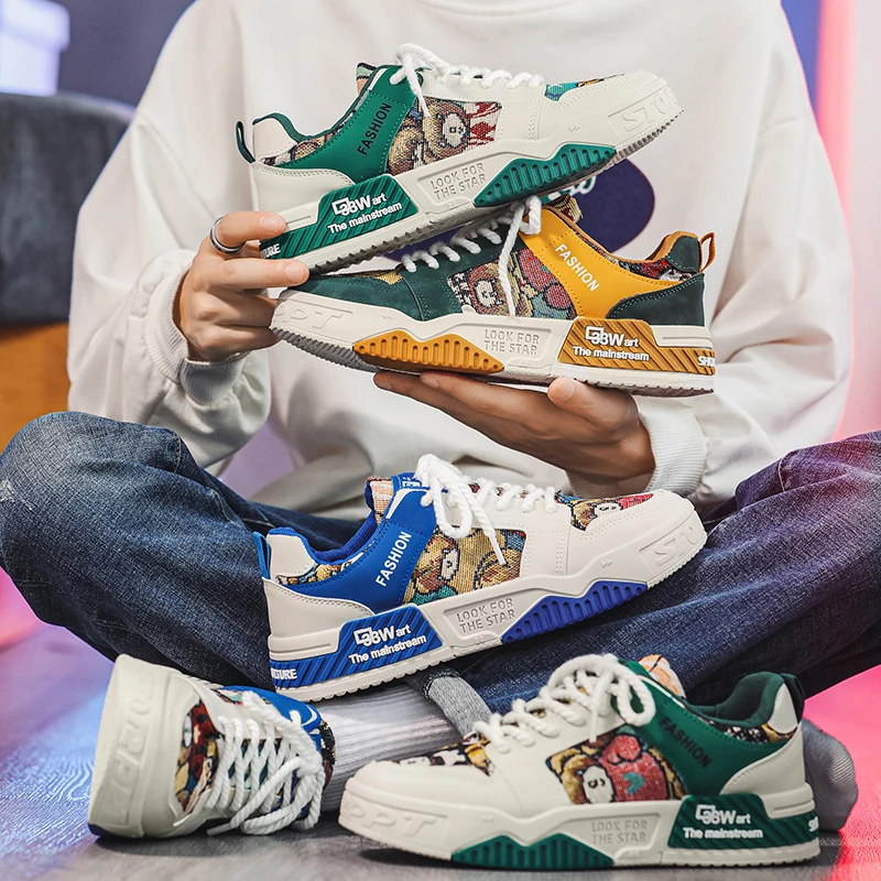 Autumn 2025 Men's White Chunky Sneakers - Breathable Minimalist Design, Student-Friendly & Instagram Popular