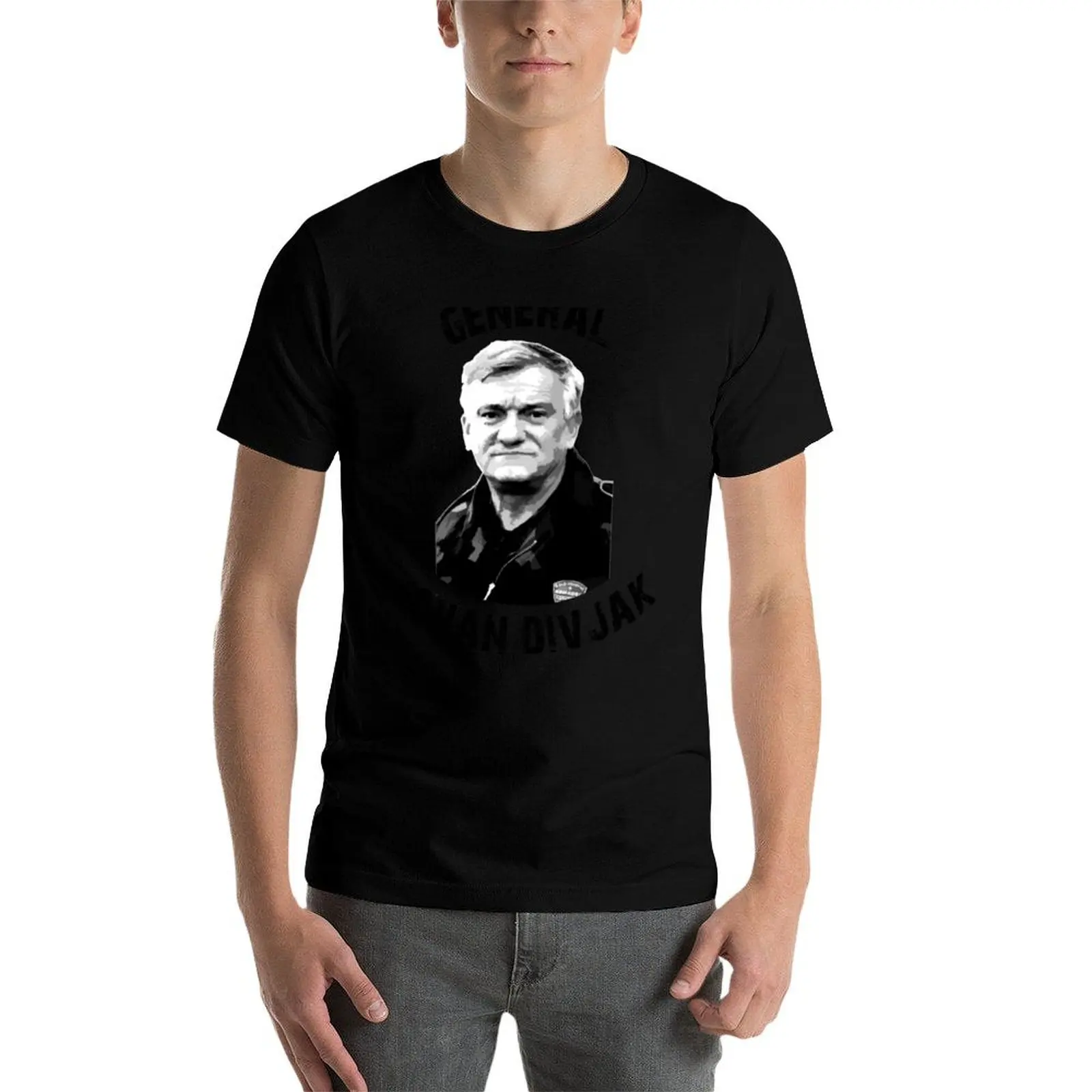 

Jovan divjak general Bosna sarajevo T-Shirt cotton t shirt pack man tshirt T-Shirt