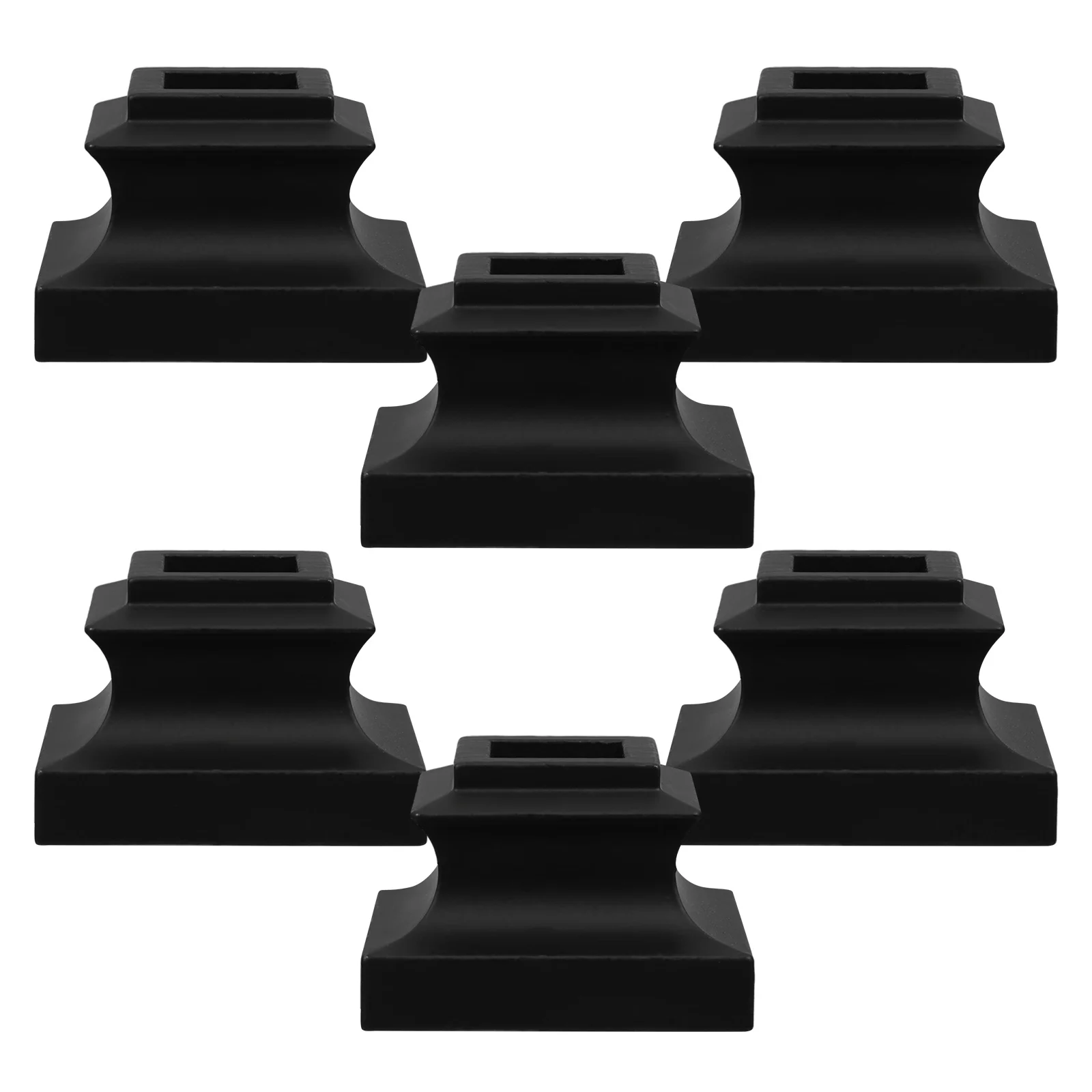 

6Pcs Iron Baluster Stair Shoe Connectors Durable Metal Balusters for Staircase Interior Indoor Stair Parts Repair Kit