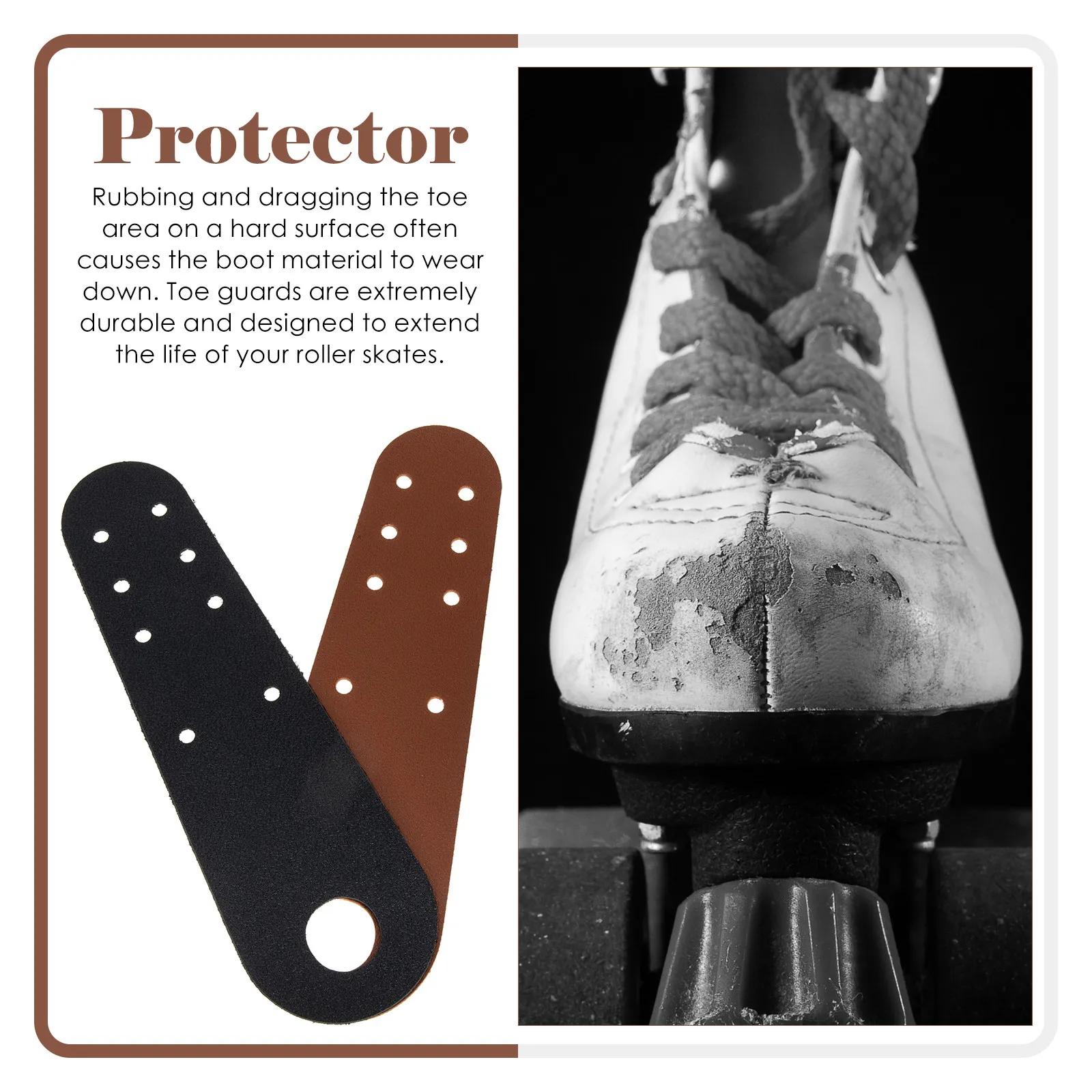 

2 пары защитных накладок на носки для роликовых коньков, легко моющиеся, аксессуары для защиты коньков