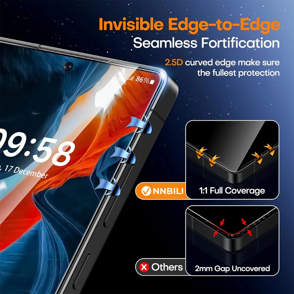 NNBILI 2 قطعة تركيب خالي من الغبار واقي شاشة الخصوصية لهاتف سامسونج جالاكسي S25 S24 S21 S22 S23 Ultra Plus زجاج مضاد للتجسس