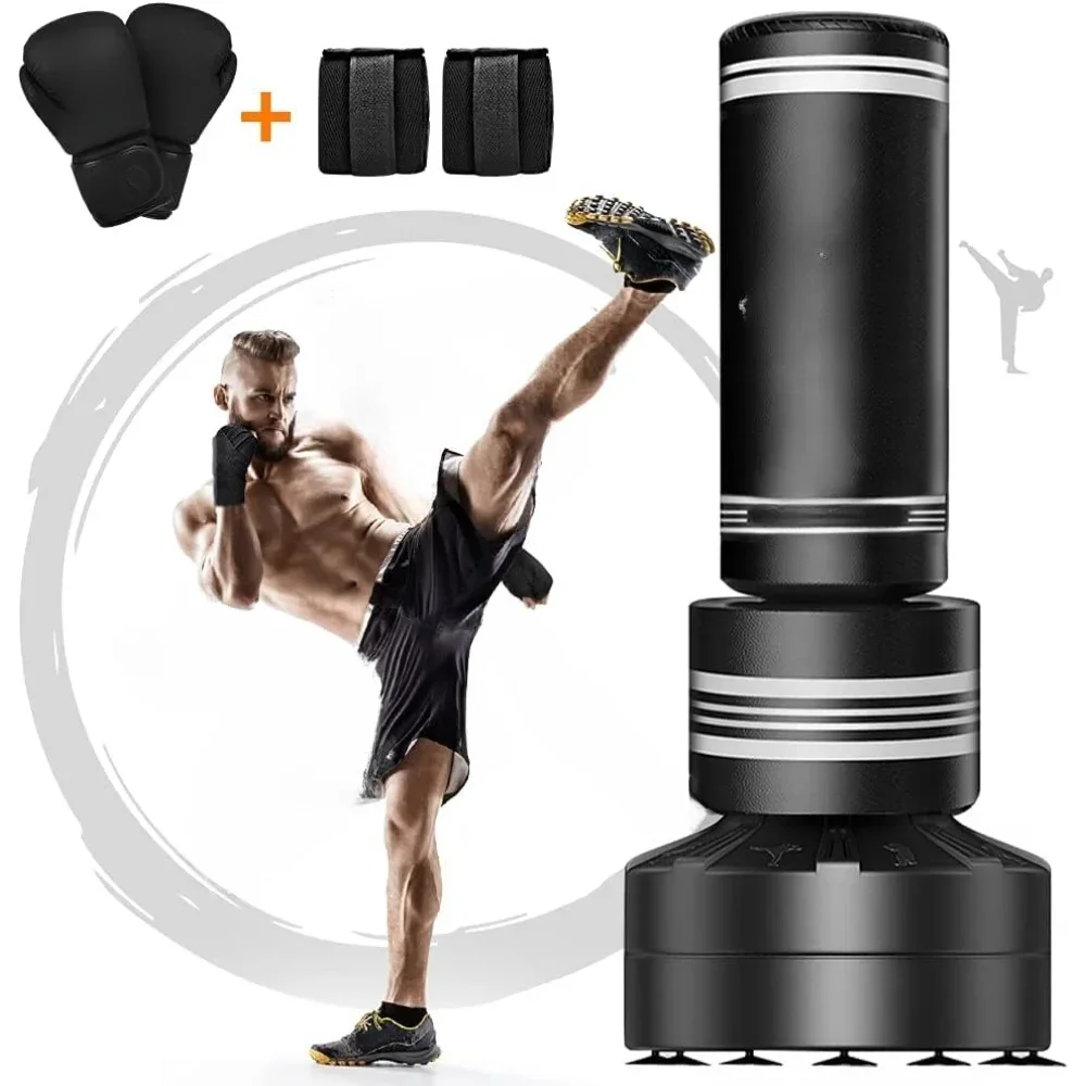 Freestanding punching bag, heavy duty punching bag with stand for adults, teens and kids, for MMA and Muay Thai fitness