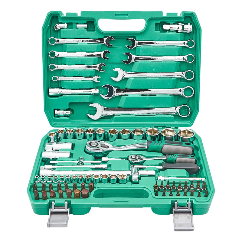 

Hand Tools Multi Tool Kit Socket Wrench Set Portable Case Durable Steel Professional Home DIY Automotive Mechanic Workshop