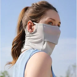 UV Protection Summer Fishing Riding Face Scarves for Women Golf Ice Silk Mask Face Cover Neck Wrap Cover Sunscreen Face Scarf