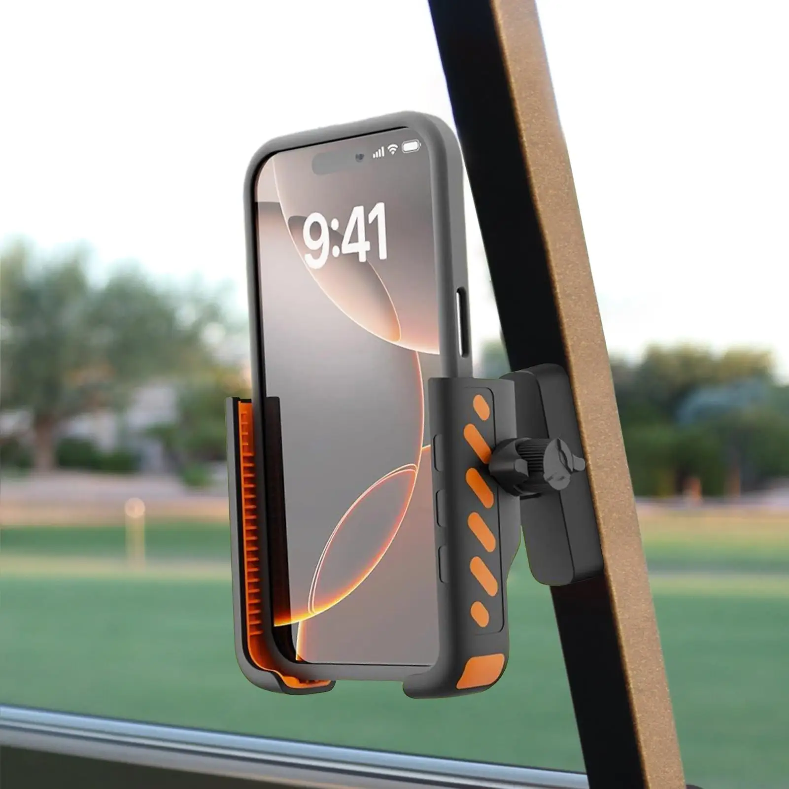 Golf Cart Phone Holder Magnetic Phone Holders For Golf Carts Stand Quick-Release Anti-Slip Rack Clamp 360 Degree Rotation For