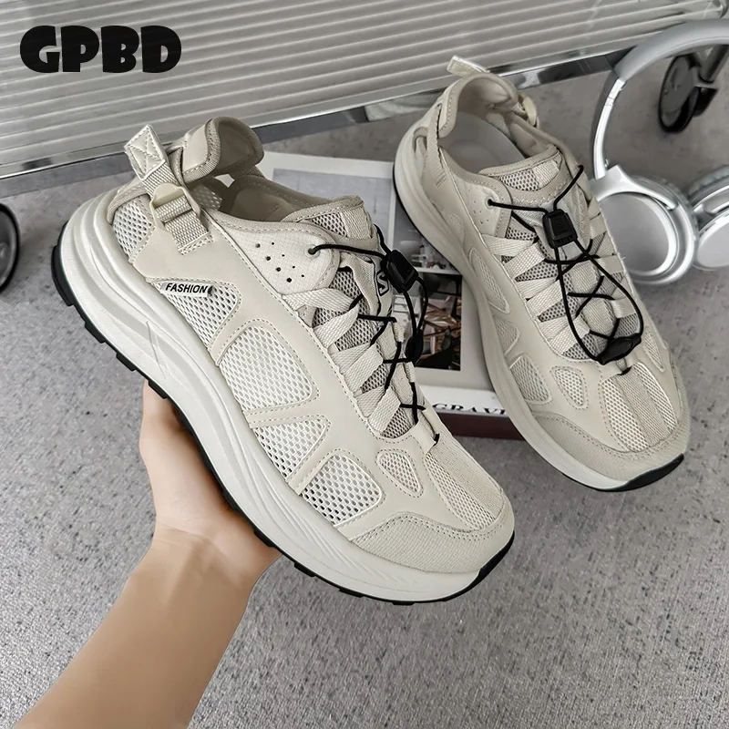 

GPBD Mesh Thick-soled Dad Shoes Men's 2025 Autumn New Style Retro Breathable Lightweight Breathable Casual Sports Shoes