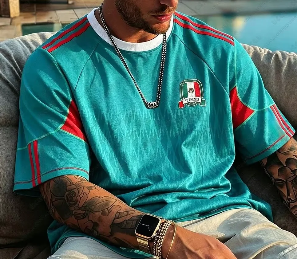 Brazil National Color Block Tee Summer Quick Dry Breathable Loose Short Sleeve Top For Men Women Daily Sports Wear