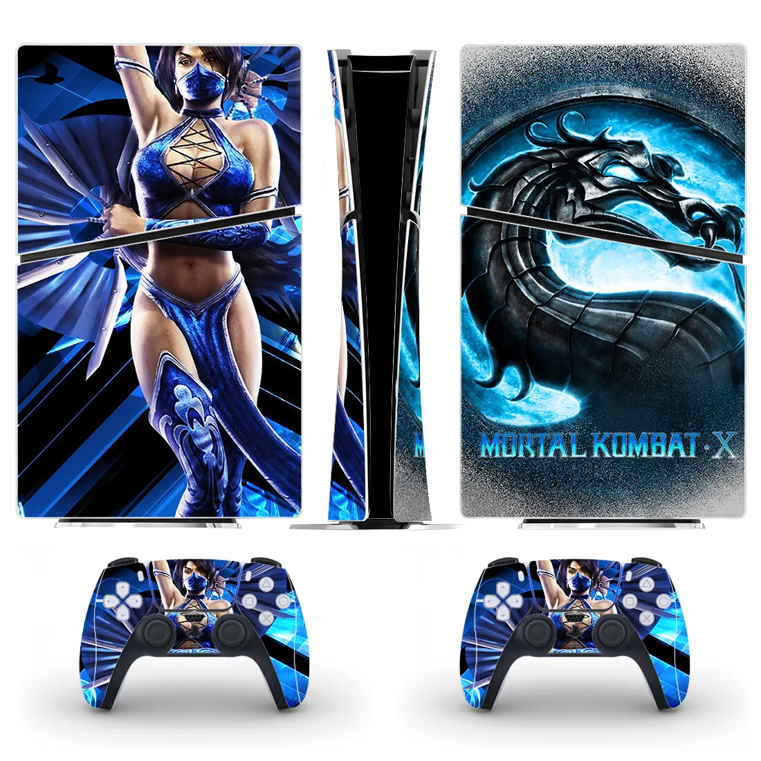 Game Mortal Kombat PS5 Slim Digital Skin Sticker decalcomania Cover per Console e 2 controller nuovo vinile PS5 Slim Skin