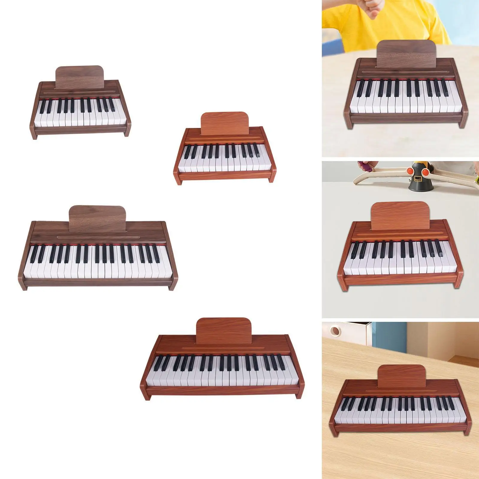 Imagem -04 - Brinquedo Musical Educativo Portátil de Madeira para Crianças Teclado Piano Infantil Piano Didático Brinquedo Eletrônico