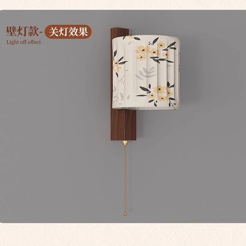 

Bedside wall lamp Chinese style zen, tea room study aisle, corridor stairs, zipper switch lamp