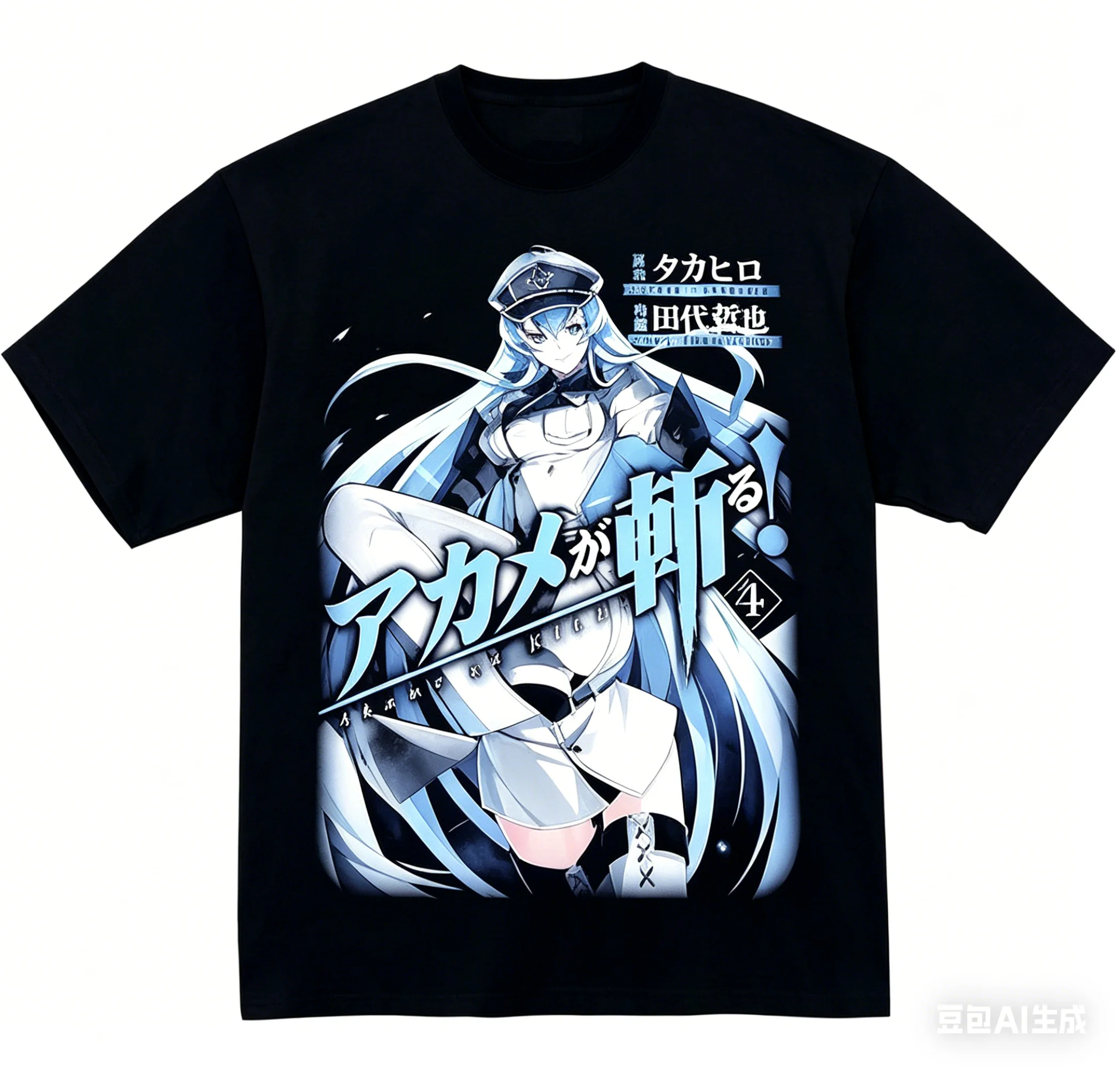 Anime Akame Ga Kill Esdeath Graphic T-shirt Unisex O Neck Short Sleeve Tee Manga Print Summer Casual Streetwear Fans Cotton Tops
