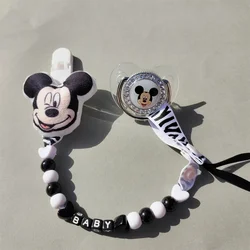 Mickey Mouse Sticker Baby Pacifier Chain Clip Food grade silicone dummy Pacifier Bling Baby Pacifier Unique gift BPA free chupet