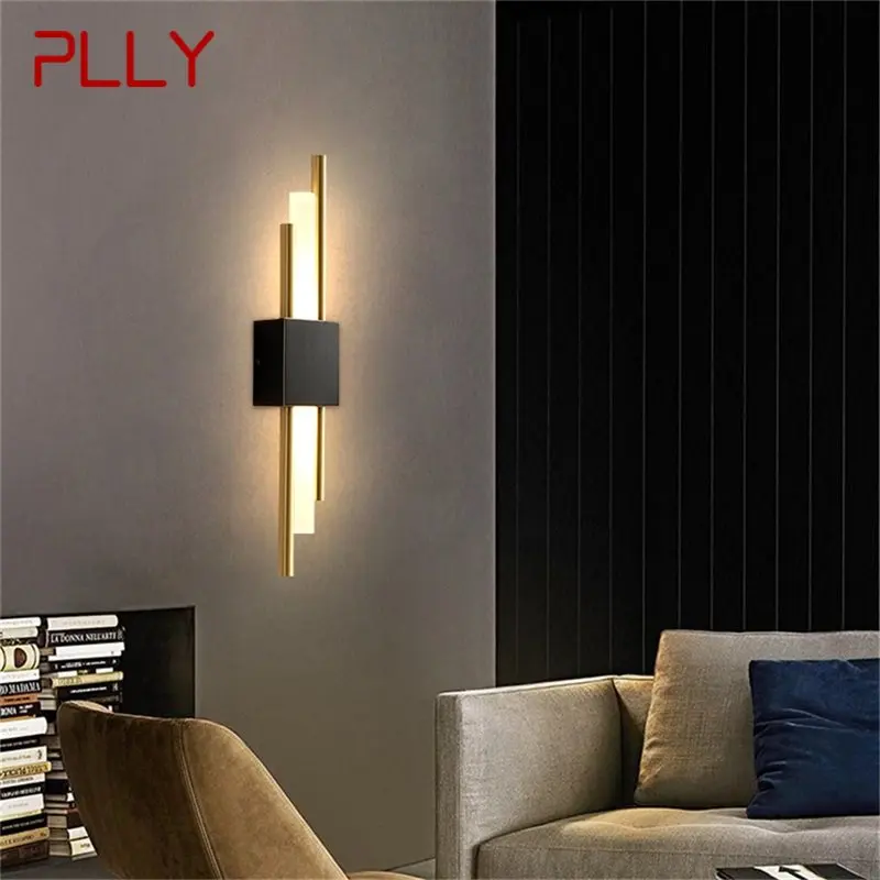 

PLLY Nordic Brass Wall Lamp Modern Sconces Simple Design LED Light Indoor For Home Decoration