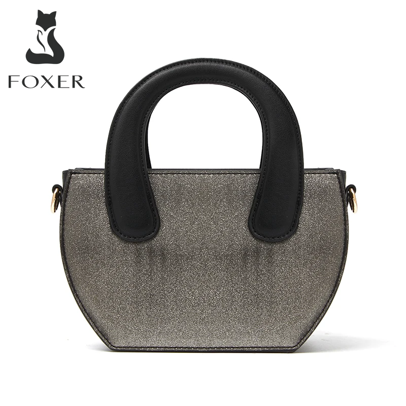 FOXER Brand Design Female PU Leather Small Handbag Lady Shiny Luxury Shoulder Crossbody Bag Women Fashion Present Messenger Bags