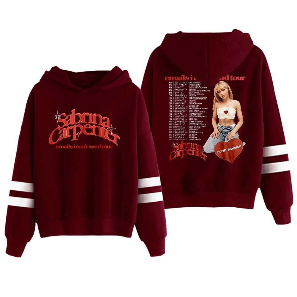 Sabrina Carpenter Hoodie 2023 Emails I Can't Send Tour Pocketless Parallel Bars Sleeve Sweatshirts Men Women Fashion Clothes