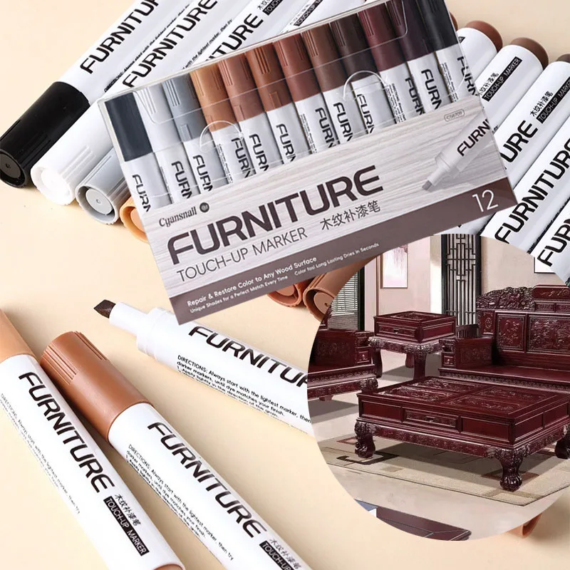 12-color Low-odor Paint Marker for Tires Furniture Tiles and Touch-up Marking