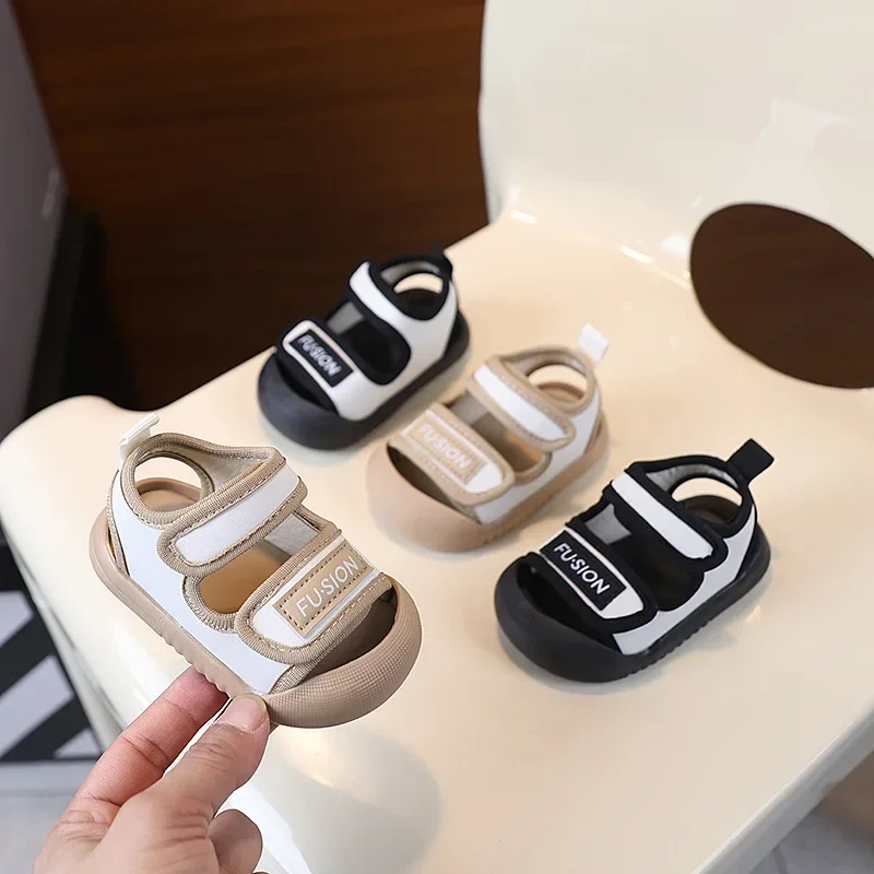 New Summer Girls Trend Flat Sandals Fashion Toddlers Non-slip Kids Causal Sandals for Boy  Anti-kick Children Hollow-out Sandals