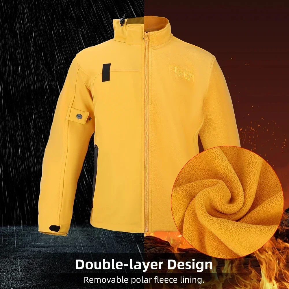 Motorcycle Jacket Men Women Clothing Waterproof Windproof Warm Motorcyclist Outdoor Soft Removable Protective Gear for Riding