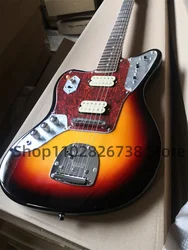 Left hand electric guitar Sunset Jagu body Rose wood fingerboard 22Frets red turtle shell board HH pickup big head maple neck