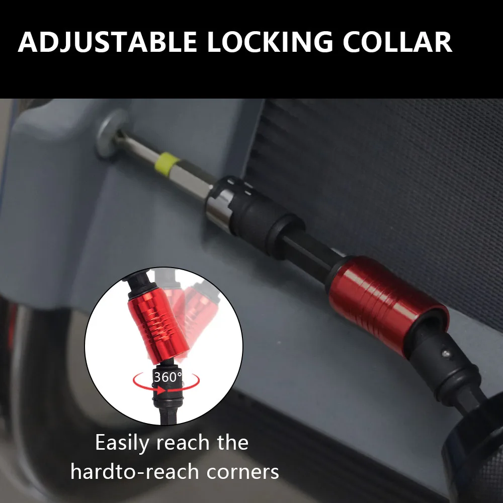 

Магнитный держатель бит для отверток 2 в 1, гибкий шестигранный удлинительный адаптер, поворотный держатель сверл