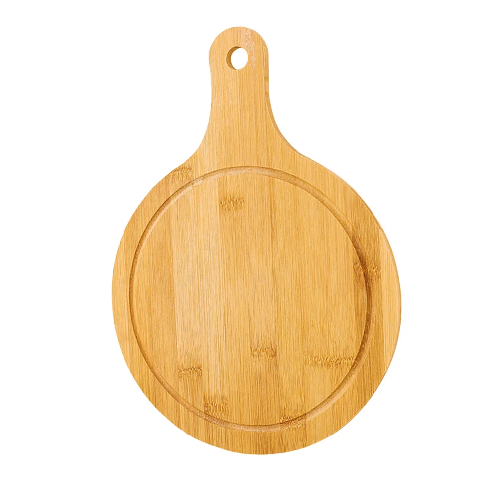 

Bamboo Cutting Board 33X25Cm Round Double Sided Miniature Fruit Tray Antibacterial Smooth Kitchen Tool