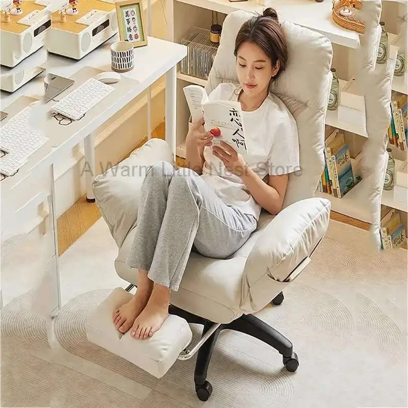 Wheels Office Chair Reading Comfy Nordic Mobile Arm Living Room Minimalist Office Chair Executive Cadeira Bedroom Furniture